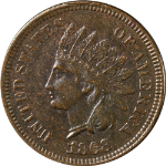 1868 Indian Cent Nice AU/BU Great Eye Appeal Strong Strike