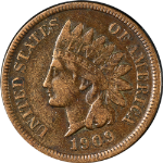 1909-S Indian Cent VF/XF Details Key Date Nice Eye Appeal Nice Strike