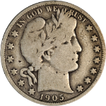 1905-P Barber Half Dollar