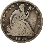 1869-P Seated Half Dollar