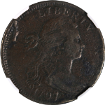 1797 Large Cent No Stem, Rev of 97 NGC VF Details S.131 R.2+ Decent Eye Appeal