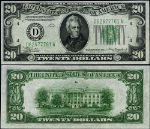 FR. 2055 D $20 1934-A Federal Reserve Note Non-Mule Cleveland D-A Block Choice CU
