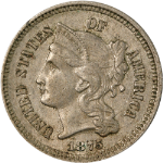 1875 Three (3) Cent Nickel