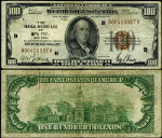 FR. 1890 B $100 1929 Federal Reserve Bank Note New York B-A Block Fine+ -Erasure