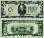 FR. 2055 G $20 1934-A Federal Reserve Note Non-Mule Chicago G-A Block Choice CU+