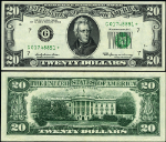 FR. 2067 G* $20 1969 Federal Reserve Note Chicago G-* Block XF+ Star