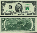 FR. 1935 G* $2 1976 Federal Reserve Note Chicago G-* Block Choice CU+ Star