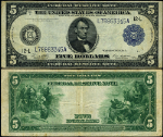 FR. 891 A $5 1914 Federal Reserve Note San Francisco VF Pinholes