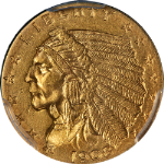 1908 Indian Gold $2.50 PCGS MS62 Great Eye Appeal Nice Strike