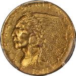 1911-P Indian Gold $2.50 PCGS MS61 Nice Eye Appeal Nice Strike