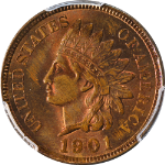 1901 Indian Cent PCGS MS64RB Superb Eye Appeal Strong Strike Fantastic Luster