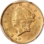 1853-P Type 1 Liberty Gold $1 PCGS MS63 Nice Eye Appeal Strong Strike