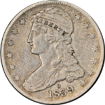 1839-O Reeded Edge Bust Half Dollar Choice VF Details Key Date Nice Eye Appeal