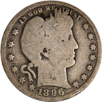 1896-O Barber Quarter