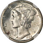 1938-D Mercury Dime NGC MS65 FB Nice Eye Appeal Strong Strike