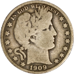 1909-P Barber Half Dollar