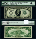 FR. 2000 D $10 1928 Federal Reserve Note Cleveland D-A Block Choice PMG CU64 EPQ