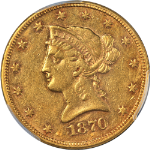 1870-P Liberty Gold $10 PCGS XF45 Nice Eye Appeal Nice Strike
