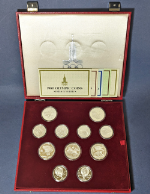 1980 Russia Olympic 28 Coin Silver Set Complete - 20.25 ozs Total - OGP COA
