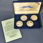 Air Force Fighter Series - 4 Medal Silver Proof Set - 1 Ounce each .999 Fine