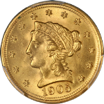 1905 Liberty Gold $2.50 PCGS MS65 Great Eye Appeal Strong Strike