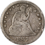 1857-P Seated Liberty Quarter