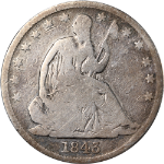 1843-P Seated Half Dollar