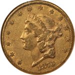 1876-CC Liberty Gold $20 NGC AU50 Key Date Decent Eye Appeal Nice Strike