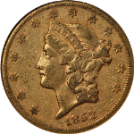 1852-O Ty 1 Liberty Gold $20 NGC VF35 Key Date Decent Eye Appeal