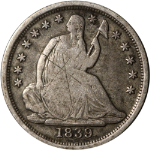 1839-O Seated Liberty Half Dime - Scratches