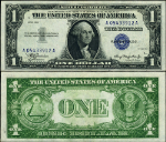 FR. 1607 $1 1935 Silver Certificate Non-Mule A-A Block Choice CU