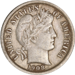 1908-P Barber Dime