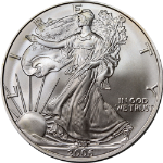 2006-W Silver American Eagle $1 ICG SP70 Burnished 20th Anniversary