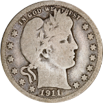 1911-D Barber Quarter