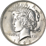 1926-D Peace Dollar - Lightly Wiped