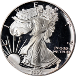 1990-S Silver American Eagle $1 ICG PR70 Deep Cameo