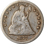 1877-P Seated Liberty Quarter