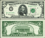 FR. 1968 D* $5 1963-A Federal Reserve Note Cleveland D-* Block AU Star