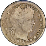 1913-S Barber Quarter PCGS G06 Key Date Decent Eye Appeal