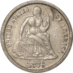 1876-CC Seated Liberty Dime