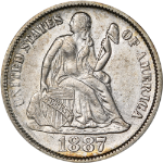 1887-P Seated Liberty Dime