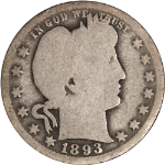 1893-O Barber Quarter