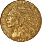 1909-D Indian Gold $5 ANACS AU58 Nice Eye Appeal Nice Strike