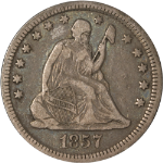 1857-P Seated Liberty Quarter