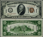 FR. 2303 $10 1934-A Hawaii Note L-B Block AU