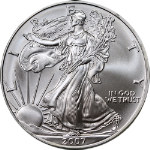 2007 Silver American Eagle $1 ICG MS70 1st Day of Issue - Spot on Leg