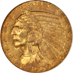 1909-D Indian Gold $5 ANACS AU55 Nice Eye Appeal Nice Strike