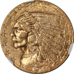 1914-D Indian Gold $2.50 NGC MS61 Great Eye Appeal Nice Strike