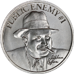 2 Ounce Silver Round - Public Enemy #1: Alphonse &quot;Al&quot; Capone - .999 Fine
