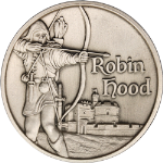 2 Ounce Silver Ultra High Relief Round - Robin Hood - Antiqued .999 Fine